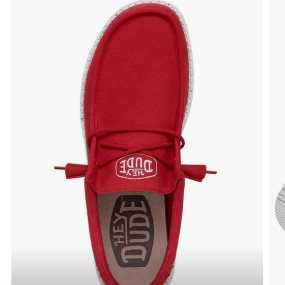 Hey Dude Wally Slub Canvas- Red - Picture 5 of 5